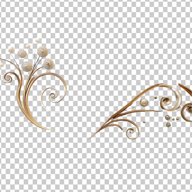 PSD of a elegant wavy on transparent background