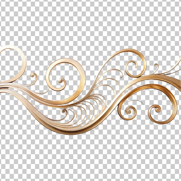 PSD of a elegant wavy on transparent background