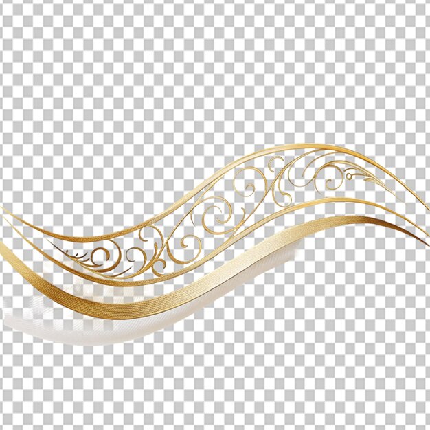 PSD of a elegant wavy on transparent background