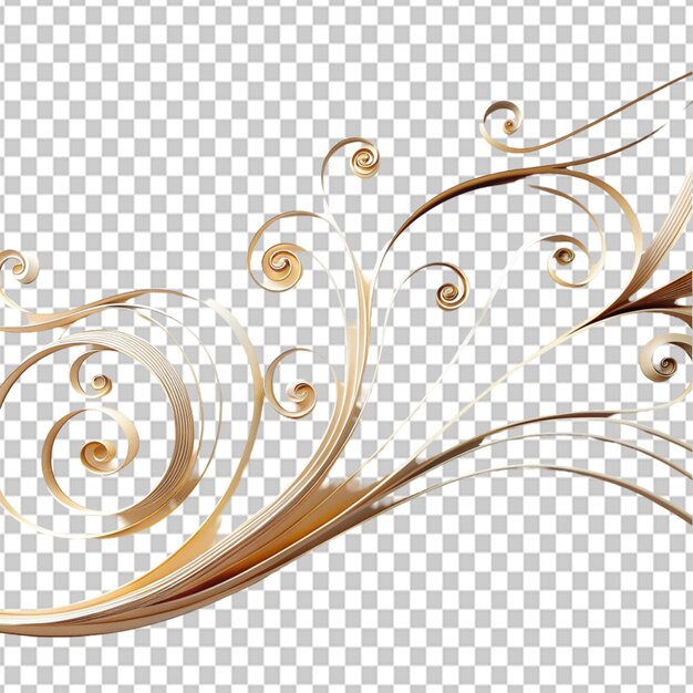 PSD of a elegant wavy on transparent background