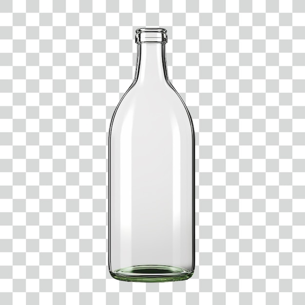 Psd empty glass bottle transparent