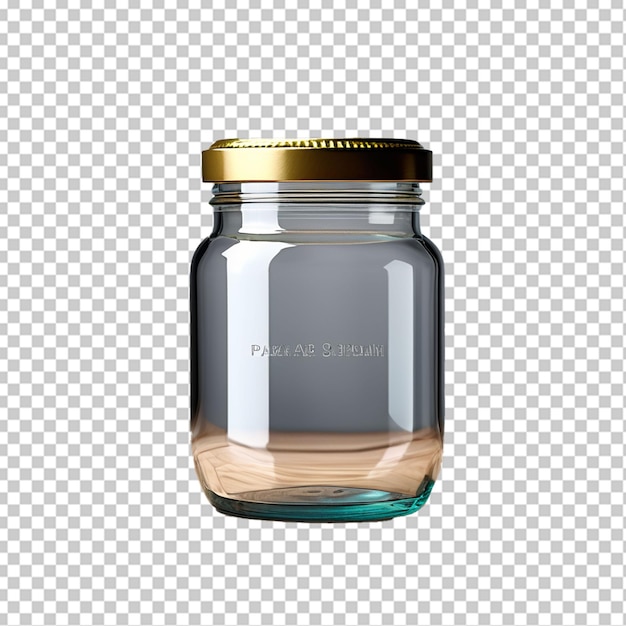 PSD Empty jar isolated on transparent background