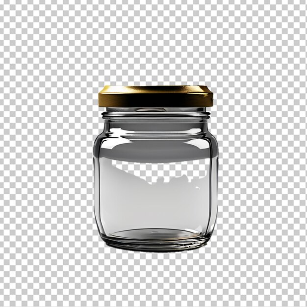 PSD Empty jar isolated on transparent background