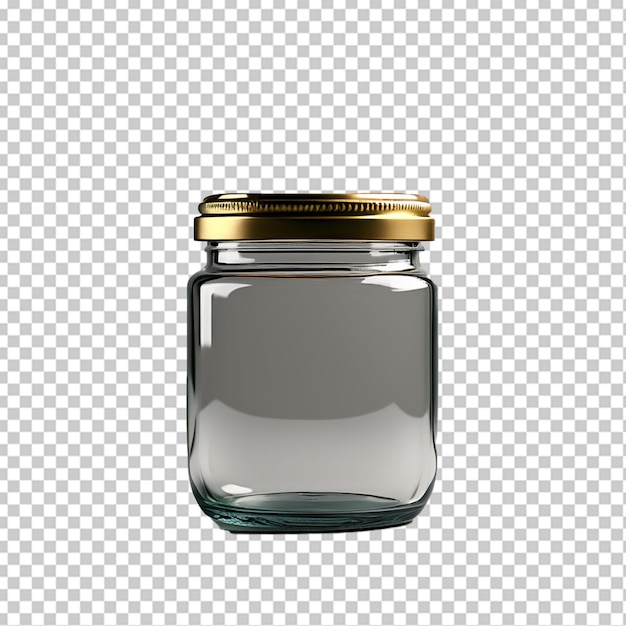 PSD Empty jar isolated on transparent background