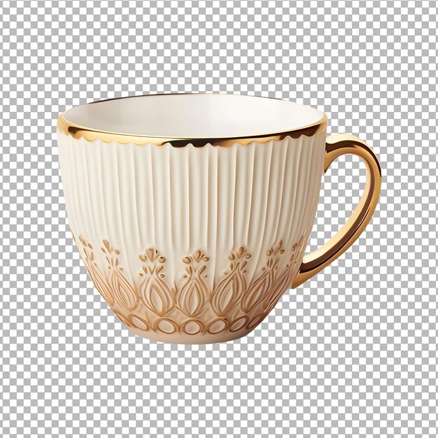 PSD Empty Teacup isolated on transparent background PNG Object