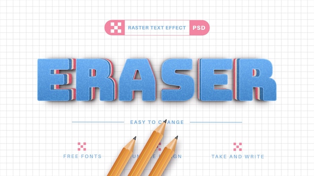 PSD Eraser Editable Text Effect Font Style