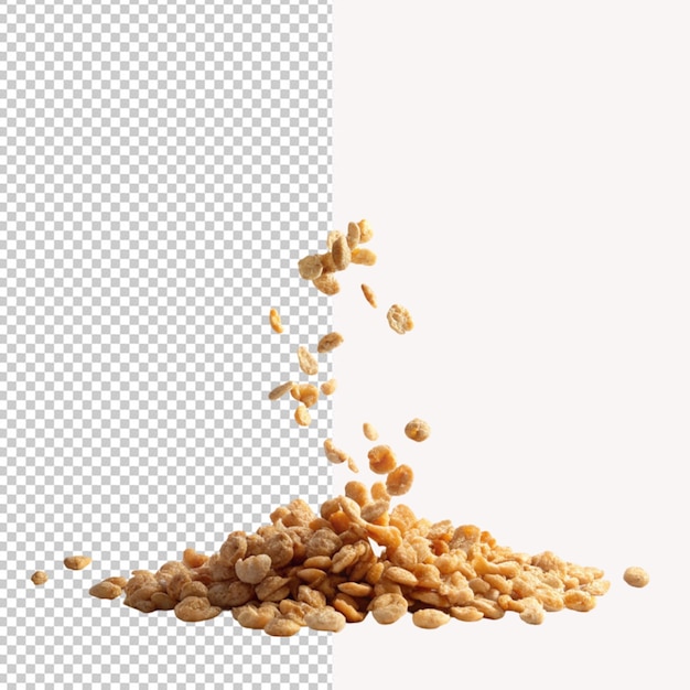 PSD of a falling cereal cutout on transparent background