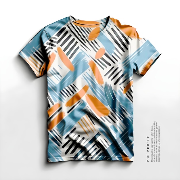 PSD fashion full print tshirt tees and textile garments psd mockup