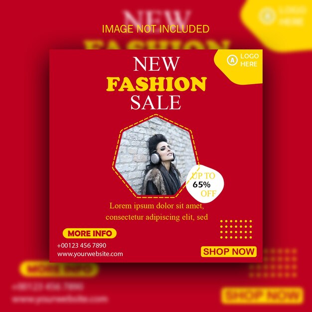 Psd fashion new collection social media instagram post template