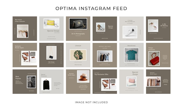 PSD psd fashion optima pack collection instagram feed templates