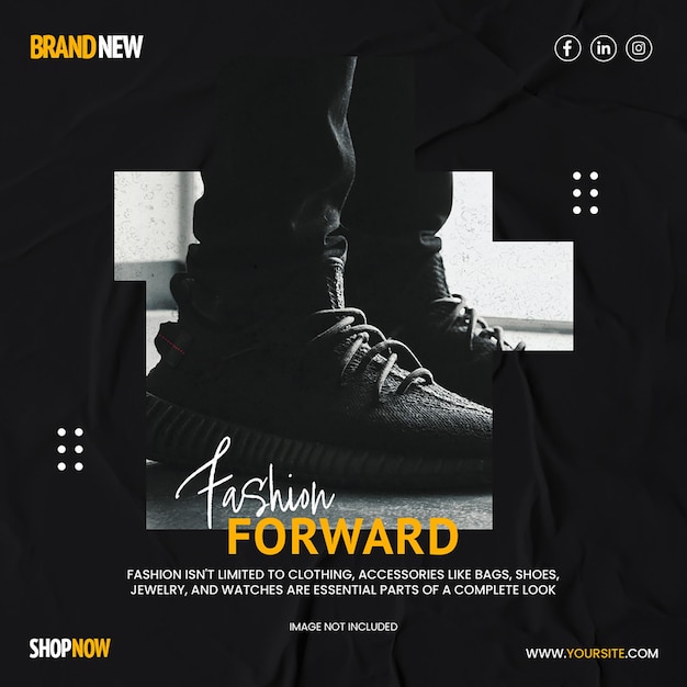 PSD psd fashion shoes collection design for social media and instagram post template