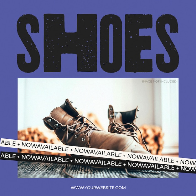 PSD Fashion Shoes Design for Social Media and Instagram Post Template