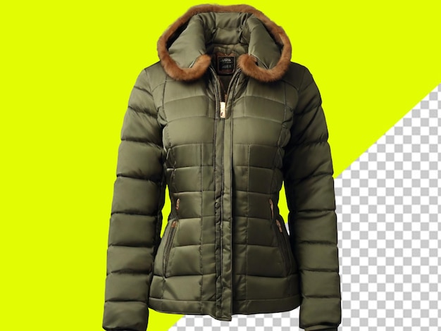 psd of a female stylish jacket on a transparent background