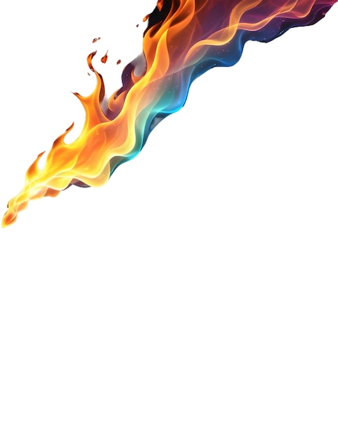 PSD psd fire flame isolated on a transparent background for social media poster and banner post