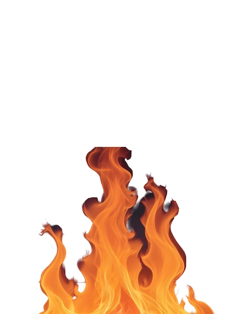 PSD psd fire flame isolated on a transparent background for social media poster and banner post