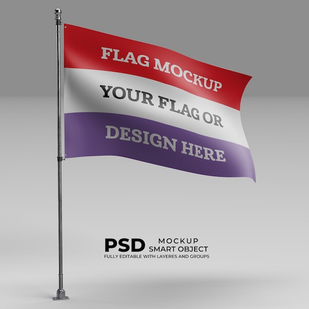 PSD flag mockup