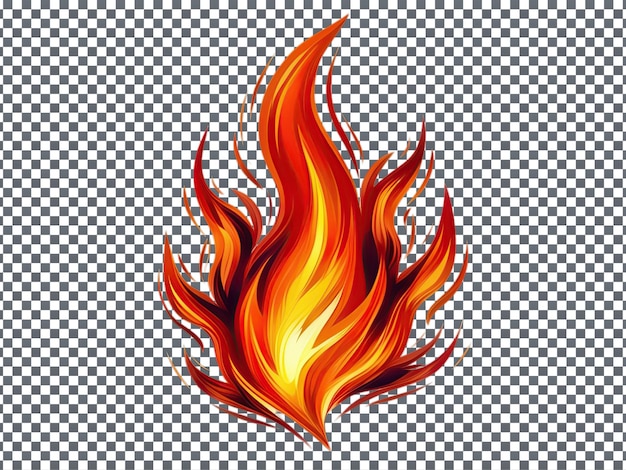 PSD flames on a transparent background in the style of unr