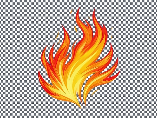 PSD flames on a transparent background in the style of unr