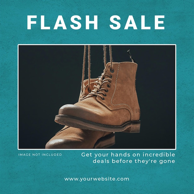 PSD psd flash sale shoes design for social media and instagram post template