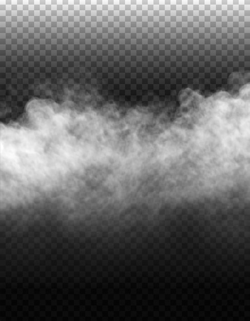 PSD Fog or smoke isolated transparent background White cloudiness mist smog dust vapor PNG