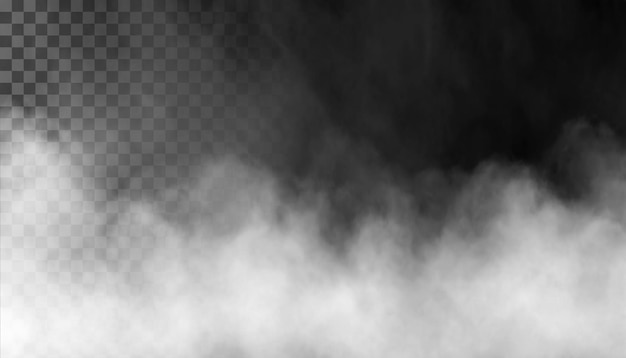 PSD psd fog or smoke isolated transparent background white cloudiness mist or smog png