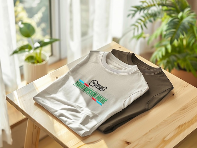 PSD Folded tshirt mockup