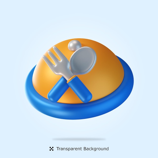 PSD food ready 3d icon