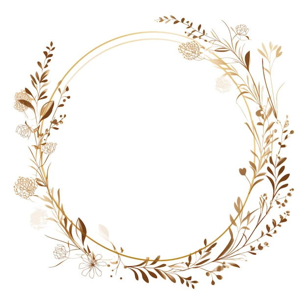 Psd frame flower transparent background