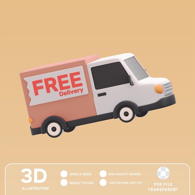 PSD psd free delivery 3d illustration