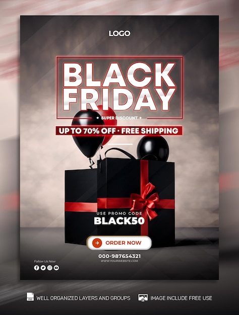 PSD free psd Black Friday Poster social media amp Banner Tamplates