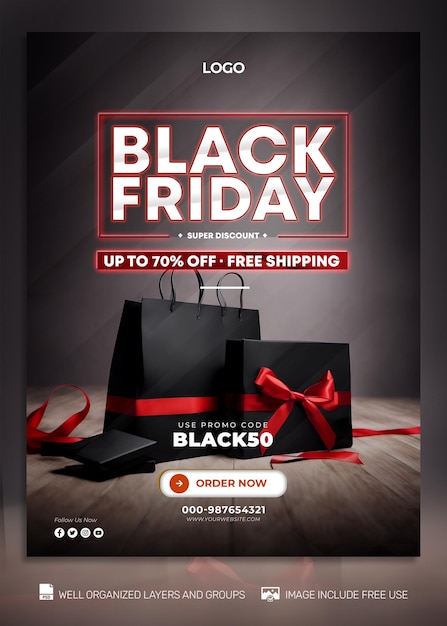 PSD free psd Black Friday Poster social media amp Banner Tamplates