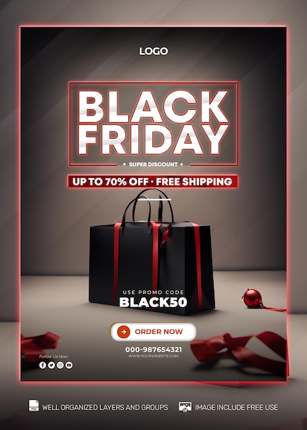 PSD free psd Black Friday Poster social media amp Banner Tamplates