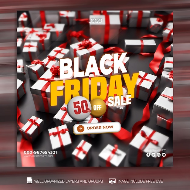 PSD free psd Black Friday Poster social media amp Banner Tamplates