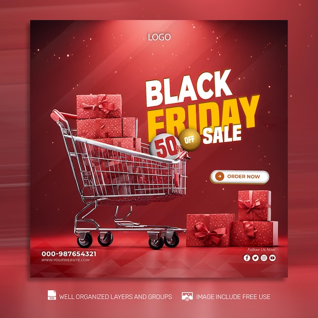 PSD free psd Black Friday Poster social media amp Banner Tamplates