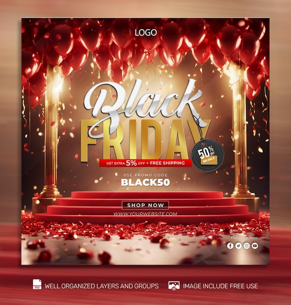 PSD free psd Black Friday Poster social media amp Banner Tamplates