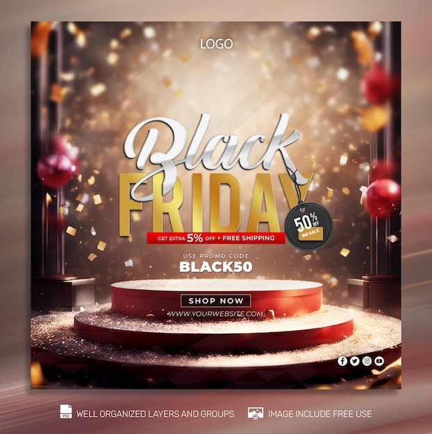 PSD free psd Black Friday Poster social media amp Banner Tamplates