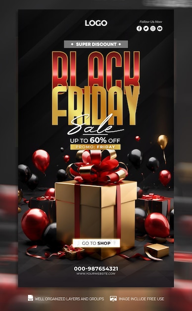 PSD free psd Black Friday Poster social media amp Banner Tamplates