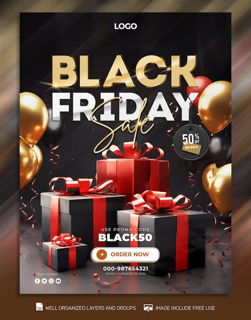 PSD free psd Black Friday Poster social media amp Banner Tamplates