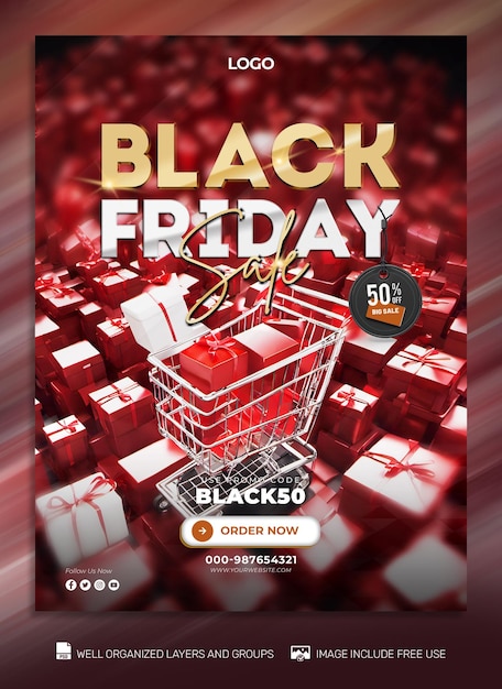 PSD free psd Black Friday Poster social media amp Banner Tamplates