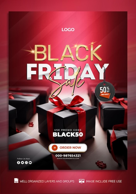 PSD free psd Black Friday Poster social media amp Banner Tamplates