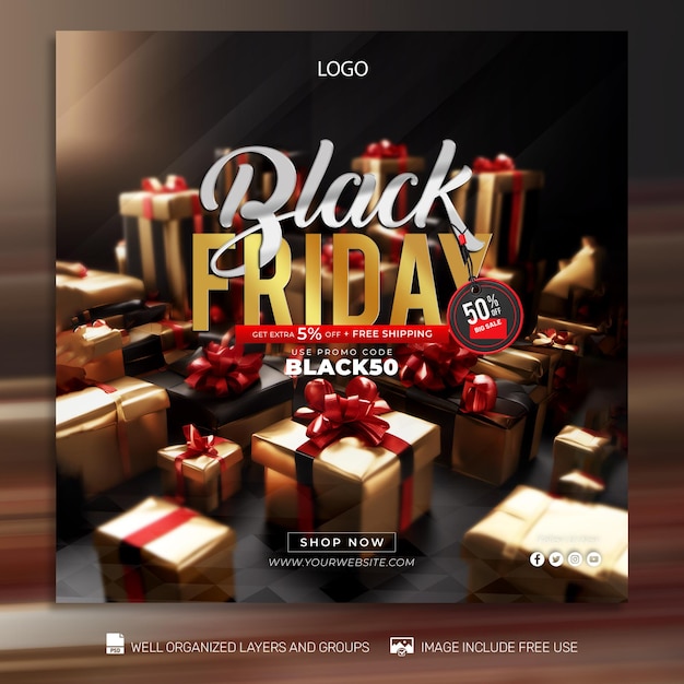 PSD free psd Black Friday Poster social media amp Banner Tamplates