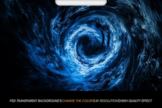 PSD Fresh clean swirling circle Air flow Blue vortex background