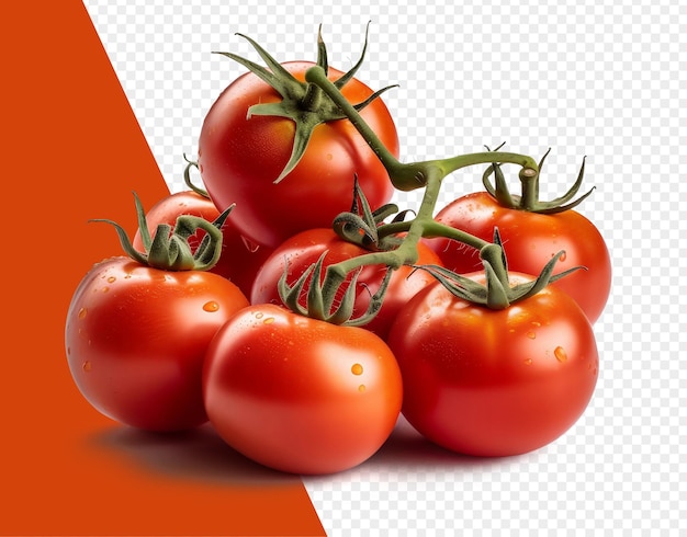 PSD fresh tomato vegetables isolated