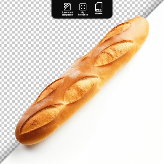 PSD psd freshly baked baguette isolated on transparent background