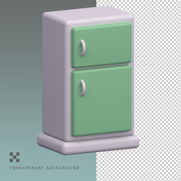 PSD Fridge 3D illustration