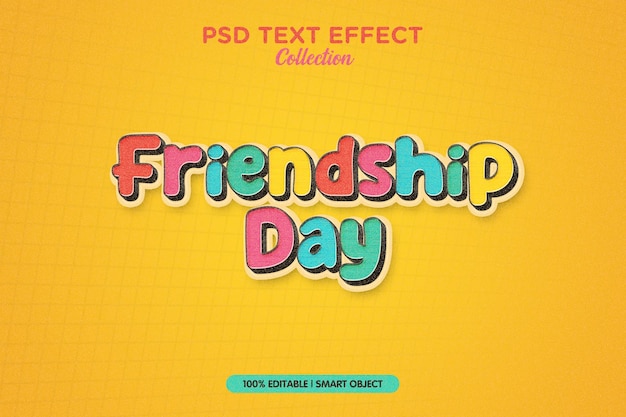 PSD psd friendship text effect template