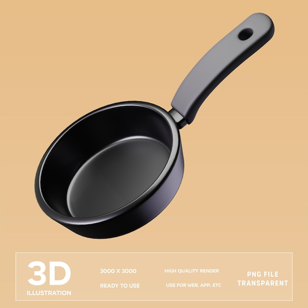 PSD psd frying pan 3d illustration