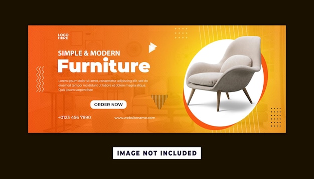 PSD Furniture facebook cover and web banner template