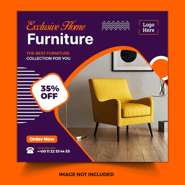 PSD Furniture instagram and social media post template