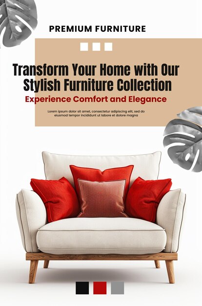 PSD FURNITURE TEMPLATE POSTER BANNER FLYER